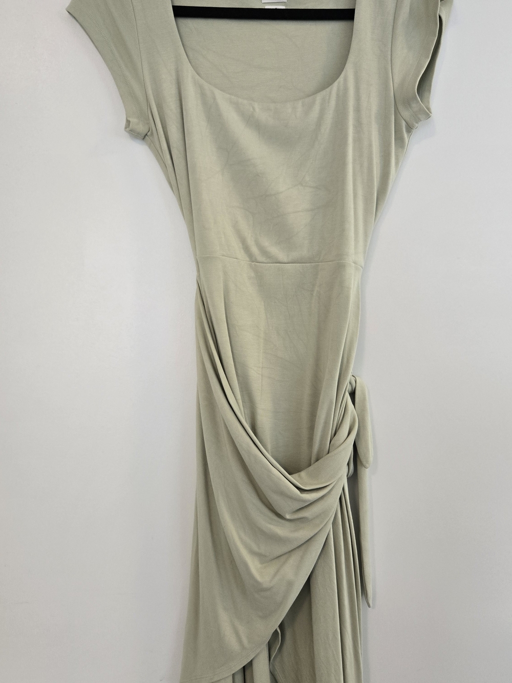 Wilfred Sage Scoop-Neck Maxi Dress with Side Drape
